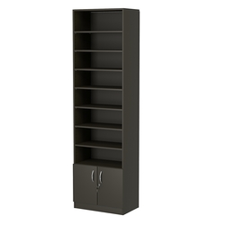 Стеллаж из ДСП с 7-ю полками 350x600 мм серии LEVEL-7 №6 (З/C - ДВП), Черный