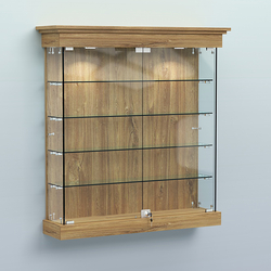 Витрина для музеев "Коллекция" настенная №2-4, Дуб Канзас коричневый