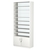 Стеллаж из ДСП с 8-ю полками 350x900 мм серии LEVEL-8 №13-1 (З/C - СТЕКЛО) Белый