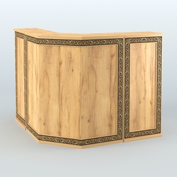 Ресепшен Г-образный серии БАРОККО №4, Дуб Золотистый