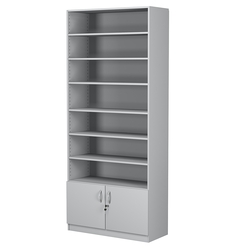 Стеллаж из ДСП с 6-ю полками 350x900 мм серии LEVEL-6 №13 (З/C - ДВП), Серый