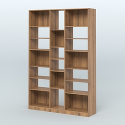 Стеллаж из ДСП серии ЛОФТ №14-2 с полками ДСП, Орех