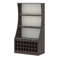 Стеллаж Гарант низкий №2-4-900-О с ограничителями, Дуб Венге + Белый