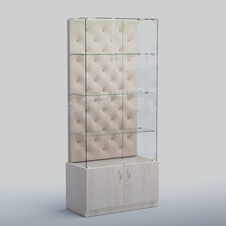 Высокая стеклянная витрина КАПИТОНЕ №5, Ясень светлый+01 C