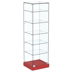 Витрина Хит продаж №501 (закрытая, задняя стенка - стекло), Красный U0210