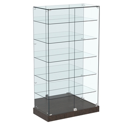 Витрина Хит продаж №507 (закрытая, задняя стенка - зеркало), Дуб Венге