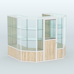 Павильон из профиля пристенный №3в ( 4,32 кв. м), Дуб Сонома