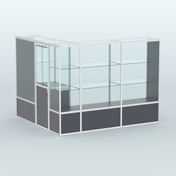 Павильон из профиля угловой №1б (5,5 кв.м), Антрацит