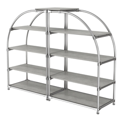 Комбинация стендов TD-06 №1-4 (с полками ДСП 16мм), Метрополитан Грей