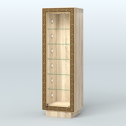 Низкая витрина декорированная НБА-501С, Дуб сонома