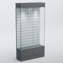 Витрина СЕТЬ №3 с экономпанелью, Темно-Серый