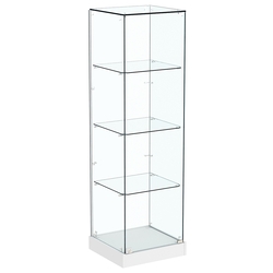 Стеклянная витрина Хит продаж №1 (закрытая, задняя стенка - стекло), Белый