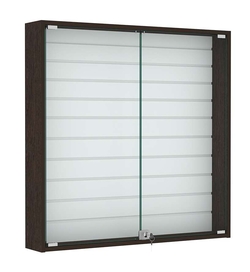 Витрина настенная №4-1Б закрытая с экономпанелью, Дуб Венге