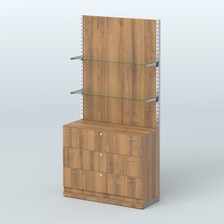 Система ЭЛЕГАНТ №9 с ДСП и тумбой T13 (1200 мм), Орех