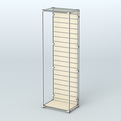 Торговая система ХРОМ (задняя стенка - Экономпанель) №2, Крем Вайс