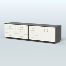 Тумба Феникс опорная приставная левая, Черный + Белый