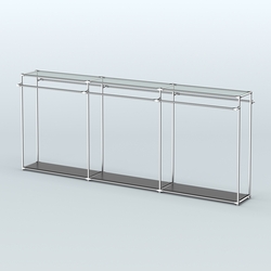 Островная торговая система ХРОМ 3600 мм с поручнями №1, Черный