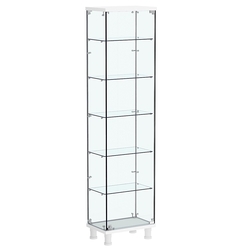 Витрина РОНДО №1-3 на ножках (задняя стенка стекло), Белый