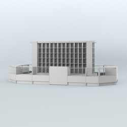 Павильон островной для продажи чая и кофе №7, Серый