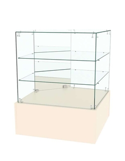 Прилавок ОТРАЖЕНИЕ с крепежами №5 угловой, Крем Вайс