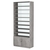 Стеллаж из ДСП с 8-ю полками 350x900 мм серии LEVEL-8 №13-1 (З/C - СТЕКЛО) Бетон Чикаго светло-серый F186 ST9