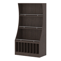 Стеллаж Гарант низкий №2-3-900-О с ограничителями, Дуб Венге