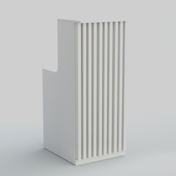 Ресепшен узкий серии ВЕРТИКАЛЬ №2, Белый