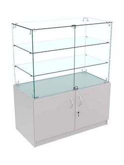 Прилавок Истра с тумбой и дверками №127 (закрытый), Серый