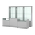 Комплект витрин ЭК-02 и прилавков ЭК-2 Серый