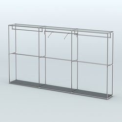 Торговая система ХРОМ без ДСП 3600 мм с поручнями №8, Темно-Серый