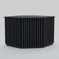 Ресепшен - стол угловой серии ВЕРТИКАЛЬ №10, Антрацит