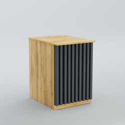 Ресепшен - стол узкий серии ВЕРТИКАЛЬ №9, Дуб Золотистый и Темно-Серый