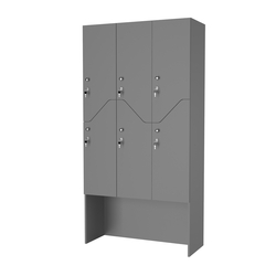 Шкаф для раздевалок СТАНДАРТ-Элегия №3-3Б, Темно-Серый