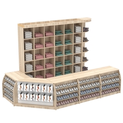 Комплект кассовой зоны со стеллажами - ячейками большой №3, Дуб сонома