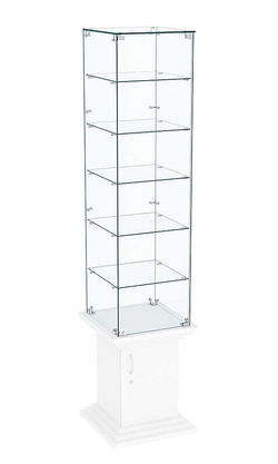 Витрина стаканчик с пятью полками прозрачная ЦИТАДЕЛЬ №506, Белый