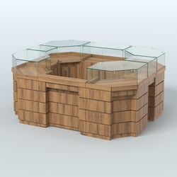 Торговый островок GOLD №3 (4,94 кв.м), Орех