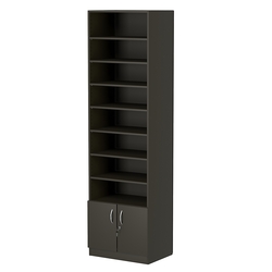 Стеллаж из ДСП с 7-ю полками 400x600 мм серии LEVEL-7 №7 (З/C - ДВП), Черный