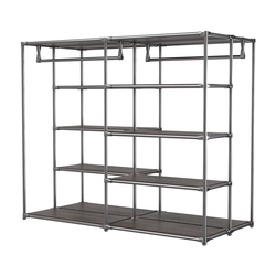 Хромированное вешало ПЛАТФОРМА №1-3 с полками ДСП 16мм, Дуб Венге