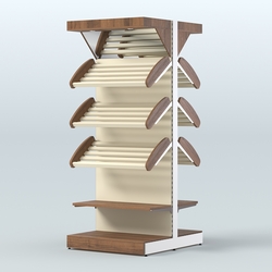 Островной высокий стеллаж для хлеба и выпечки Феникс №9, Орех + Крем Вайс
