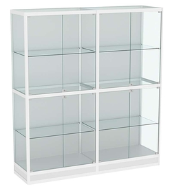 Витрина из профиля №4 (2-ух метровая) (задняя стенка - ДВП), Серый