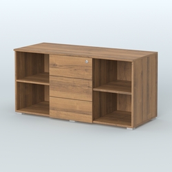 Тумба сервисная Некста, цвет вяз + белый, Орех