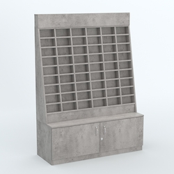 Стенд для очков №1 с накопителем, Бетон Чикаго светло-серый F186 ST9