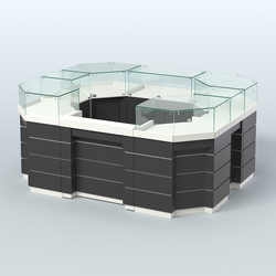 Торговый островок GOLD №3 (4,94 кв.м), Белый и Черный