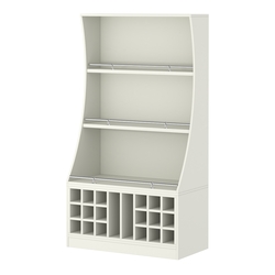 Стеллаж Гарант низкий №2-5-900-О с ограничителями, Белый