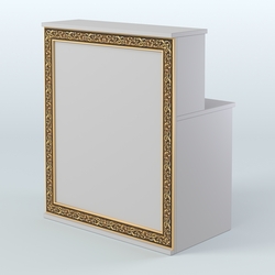 Ресепшен прямоугольный серии БАРОККО №1, Серый