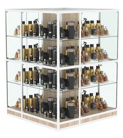 Витрина из профиля островная №4, Дуб сонома