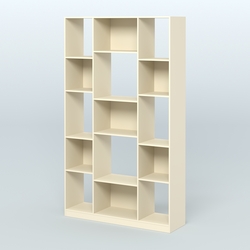 Стеллаж из ДСП серии ЛОФТ №12-1, Крем Вайс