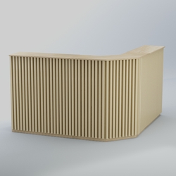 Ресепшен угловой большой серии ВЕРТИКАЛЬ №5, Дуб Сонома и Крем Вайс 5-U2236