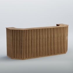 Ресепшен со скошенными углами серии ПРИЛИВ №6, Дуб Канзас коричневый