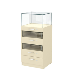 Прилавок ювелирный "Диаманд" №3-600 пристенный, Крем Вайс